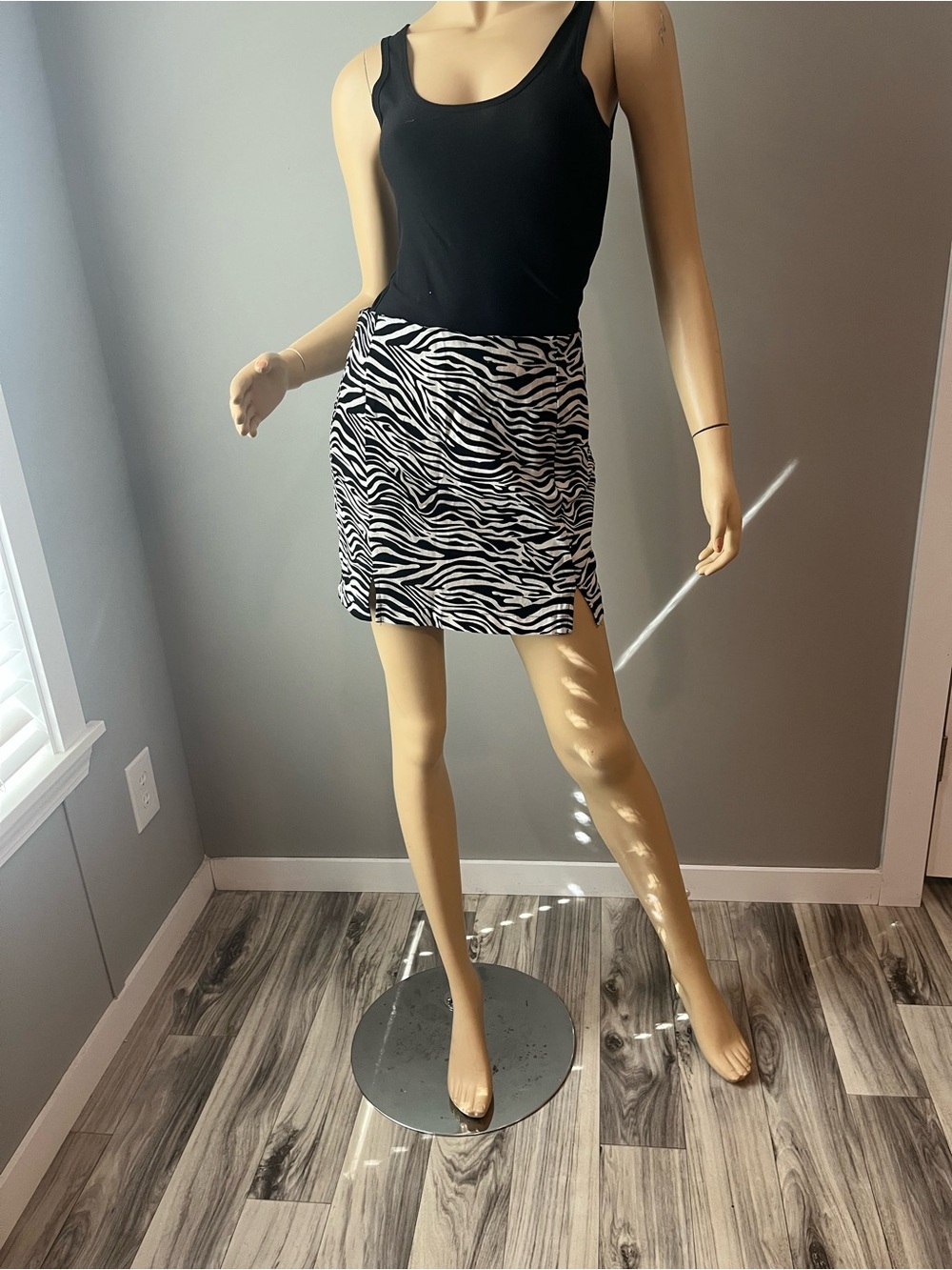 Eyeshadow Black & White Zebra Mini Skirt